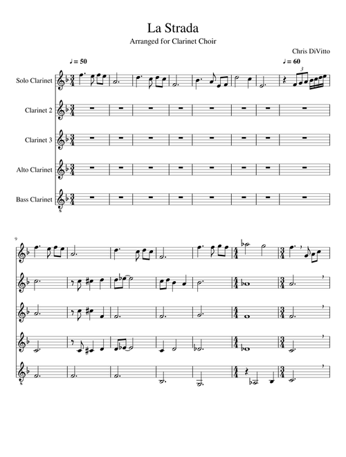 La Strada for Clarinet Choir