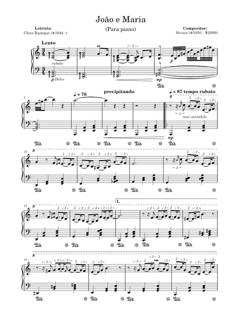 João e Maria (Para piano)