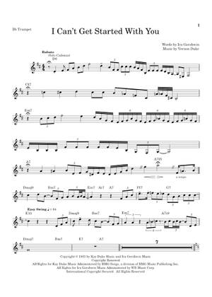 ボーカル フィーチャー ビッグバンド譜面：I Can't Get Started