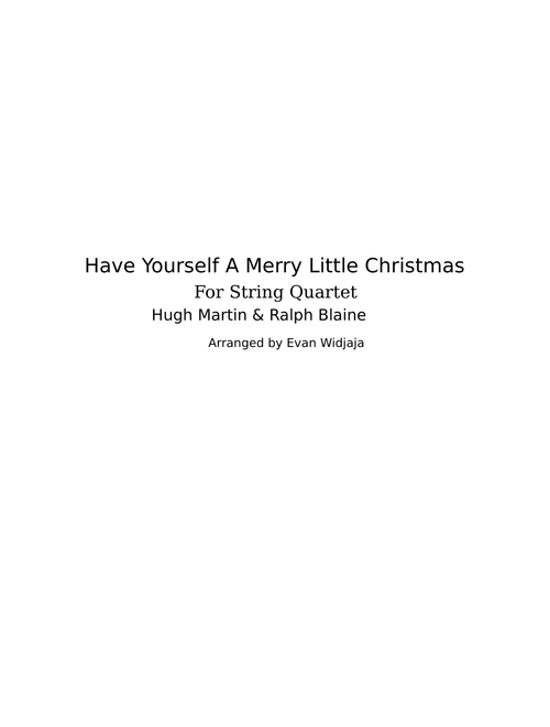 Have Yourself A Merry Little Christmas