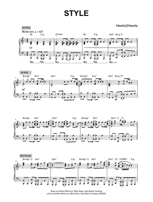 STYLE - Hearts2Hearts (Piano)