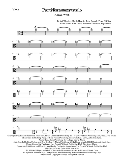 Runaway (Arr. Fernanda Moura) - Kanye West (Viola Solo)