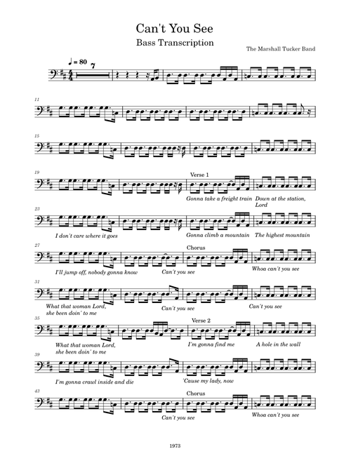 Can't You See - Marshall Tucker Band
