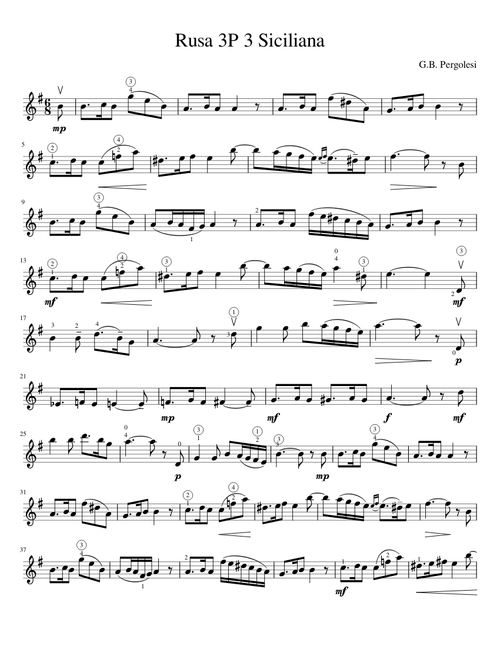 Siciliana - G.B. Pergolesi