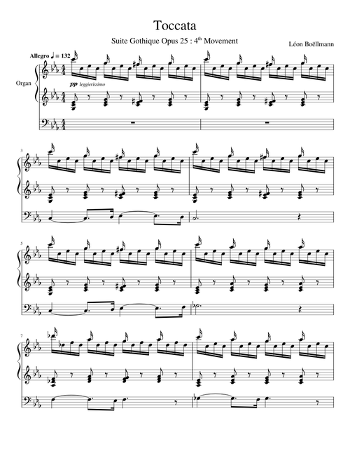 Toccata from Suite Gothique Op.25 (4th Movement) by Léon Boëllmann