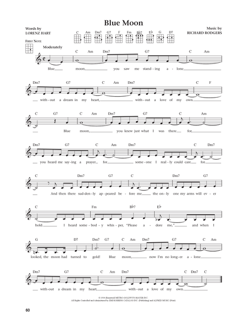 Blue Moon (from The Daily Ukulele) (arr. Jim Beloff) - The Marcels (Ukulele)