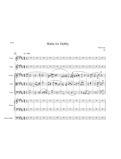Waltz For Debby (Arr. Eiko Suzuki) - Bill Evans (Small Ensemble)