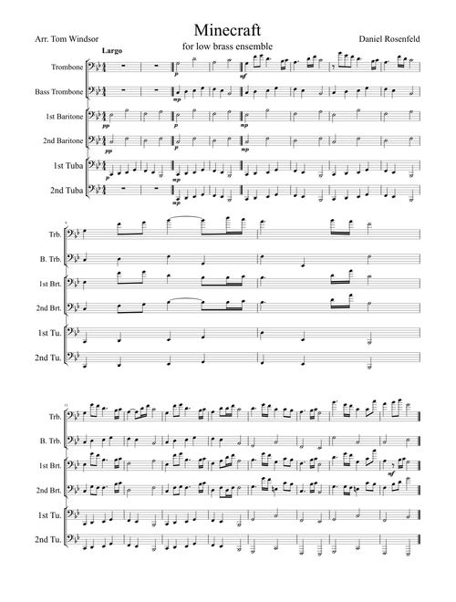 Minecraft for low brass ensemble