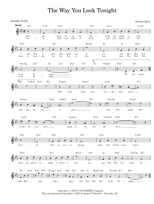 The Way You Look Tonight [lead sheet]
