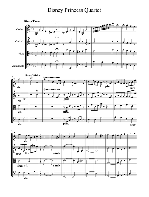 Disney Medley – Disney Disney Princess Quartet