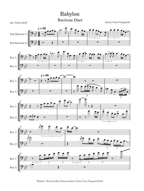 Babylon Baritone Duet - Santa Clara Vanguard