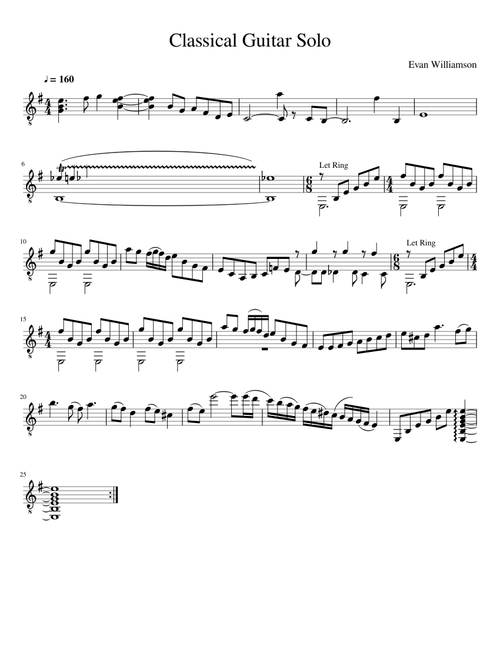 Classical Guitar Solo No. 1
