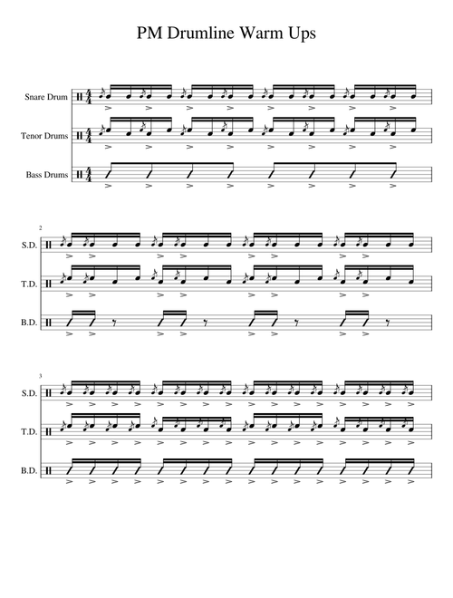 PM Drumline Warm Ups