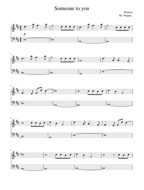 Someone to you – Banners [EASY PIANO]