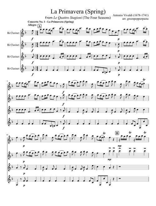 Allegro from La Primavera (Spring) – Antonio Vivaldi