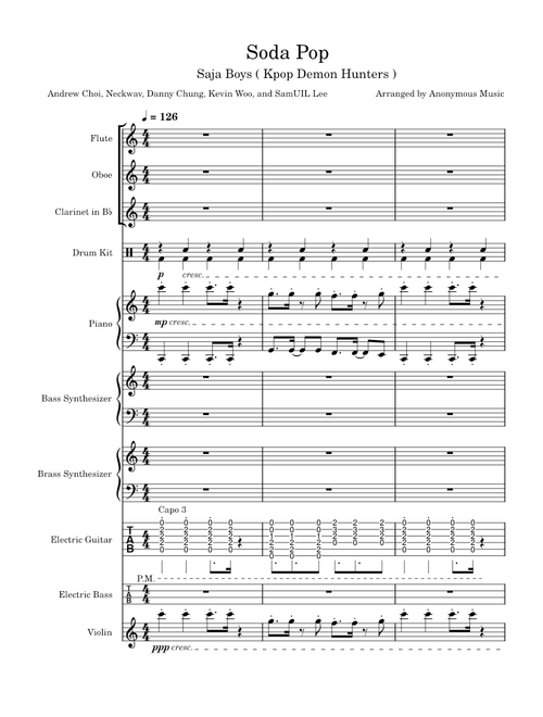 Soda Pop – Saja Boys ( Orchestral Version / Mixed Ensemble)