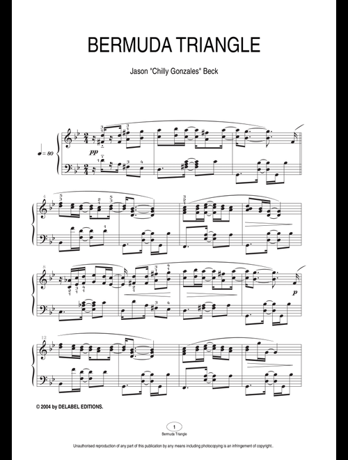 Bermuda Triangle - Chilly Gonzales, Jason Beck (Piano Solo)