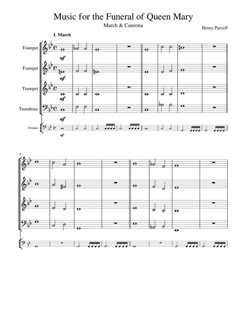 Music for the Funeral of Queen Mary