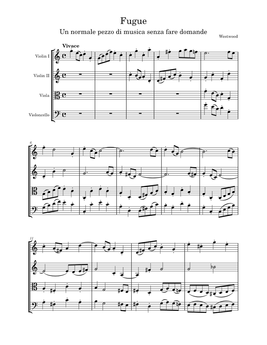 Fugue on the "Peppa Pig" Theme Peppa Porcus Sheet music for Violin