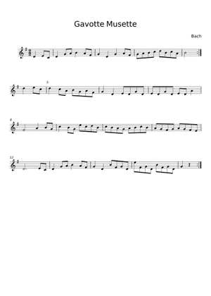 Gavotte and Musette (From English Suite No.3 in G minor, BWV 808 ...
