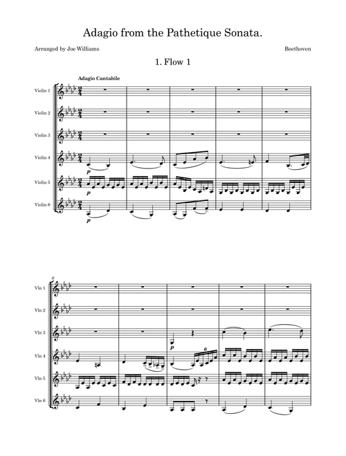 Adagio from the Pathetique Sonata. (Arr. Joe Williams) - Beethoven (String Ensemble)