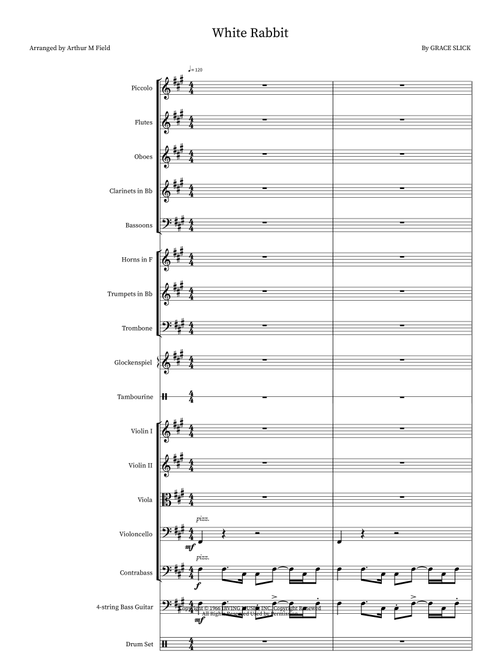 White Rabbit (Arr. Arthur M Field) - Jefferson Airplane (Orchestra)