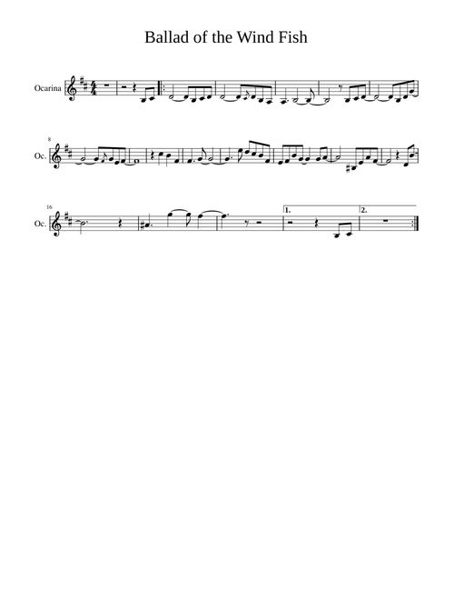 Ballad of the Wind Fish Ocarina