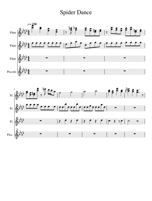 Spider Dance for Flute