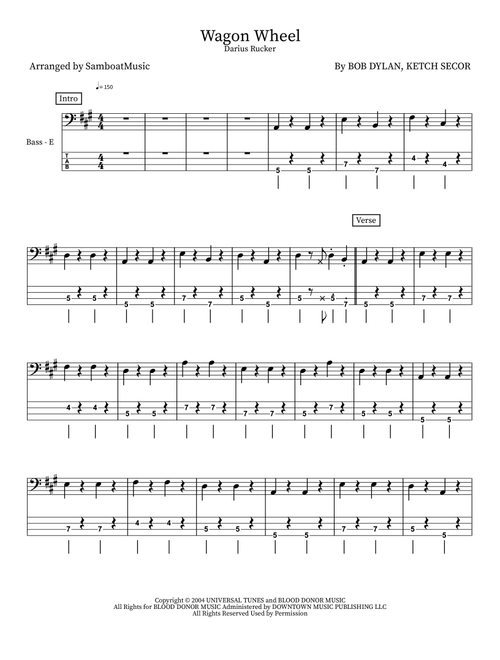 Wagon Wheel (Arr. SamboatMusic) - Darius Rucker (Instrumental Solo)