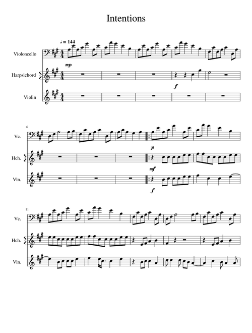 Justin Bieber - Intentions (Violin,Cello,Harpsichord)