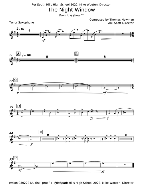 The Night Window - Thomas Newman