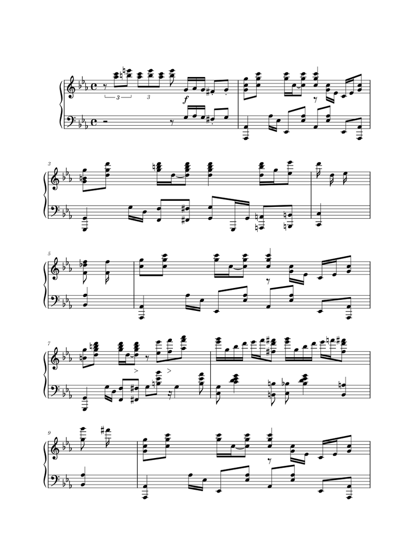 Efgf Color and electricity Sheet music for Piano (Solo)