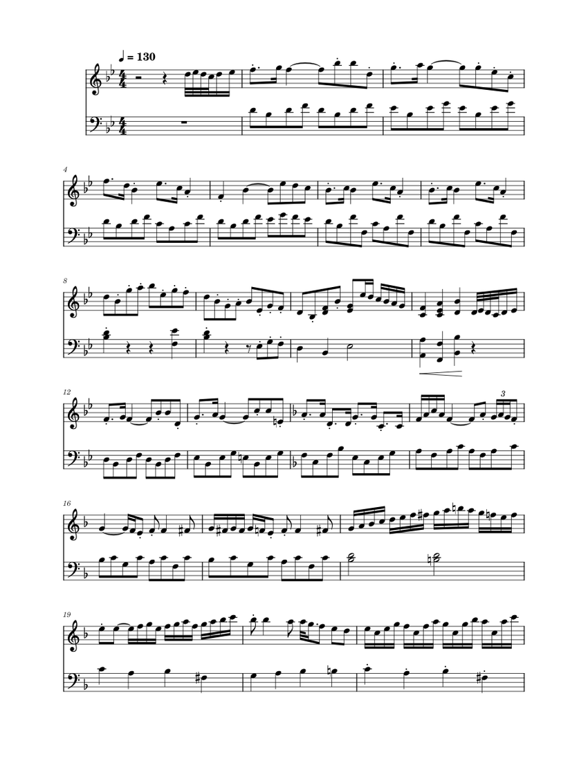 Allegro in A# Major Sheet music for Piano (Solo) | Musescore.com