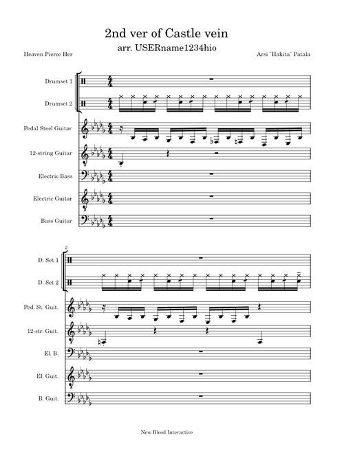 Castle Vein, For Rock band