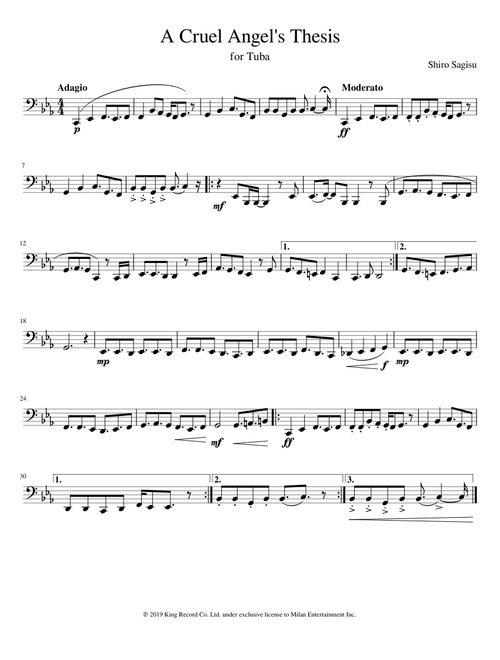 A Cruel Angel's Thesis (Evangelion OP) (Tuba Arrangement)