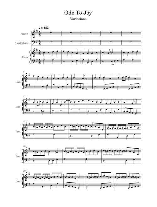 Ode To Joy Variations