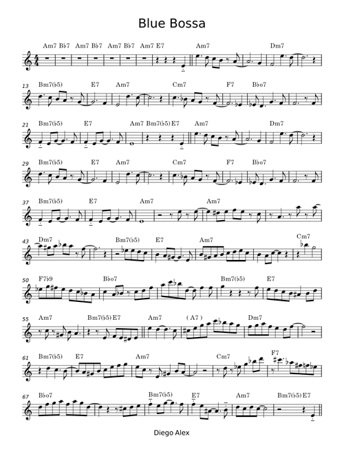 Blue Bossa - Misc Traditional
