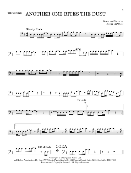 Another One Bites The Dust - Queen (Trombone Solo)