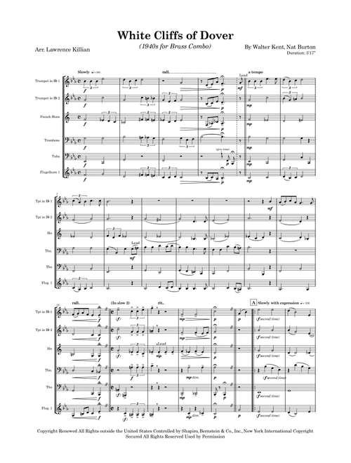 (There'll Be Bluebirds Over) The White Cliffs Of Dover (Arr. Lawrence Killian) - Vera Lynn (Brass Ensemble)