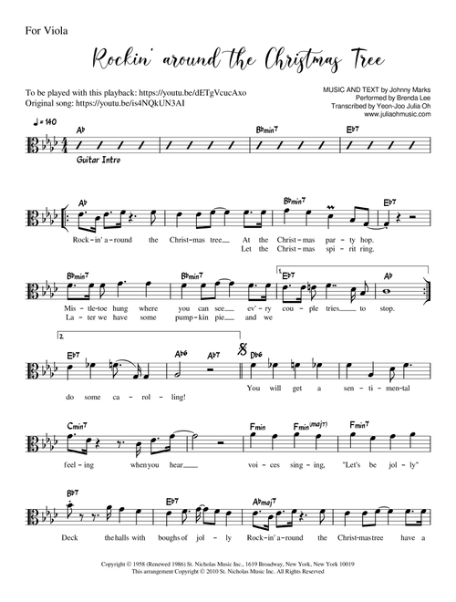 Rockin' Around The Christmas Tree (Arr. Julia Yeon-Joo Oh) - Toby Keith, LeAnn Rimes (Viola Solo)