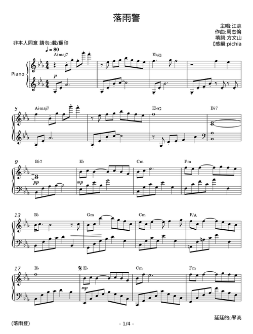 The Sound of Falling Rain - Jody Chiang (江蕙)