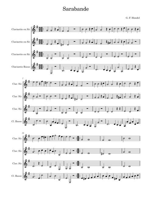 Sarabande – Georg Friedrich Händel