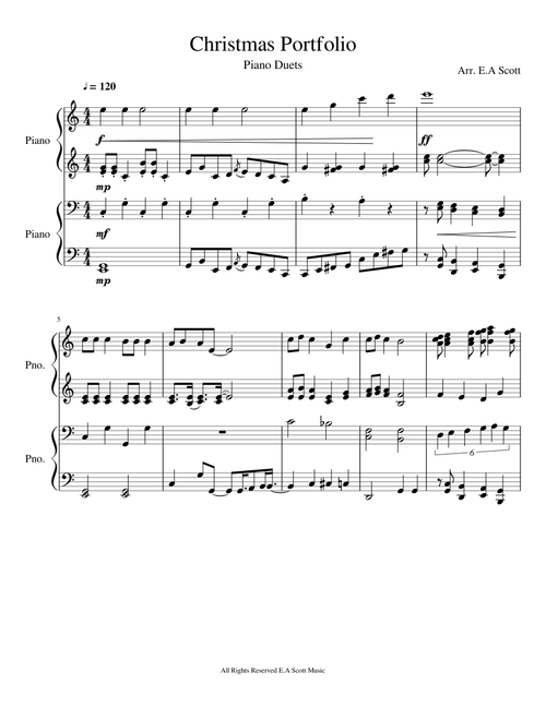 Christmas Portfolio: Includes Carol of Bells, Christmas Cannon, and Jingle Bell Rock