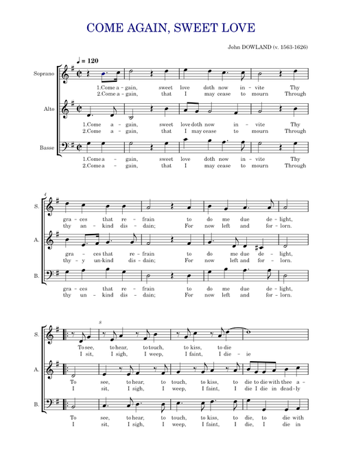 Come Again, Sweet Love doth Now Invite – John Dowland