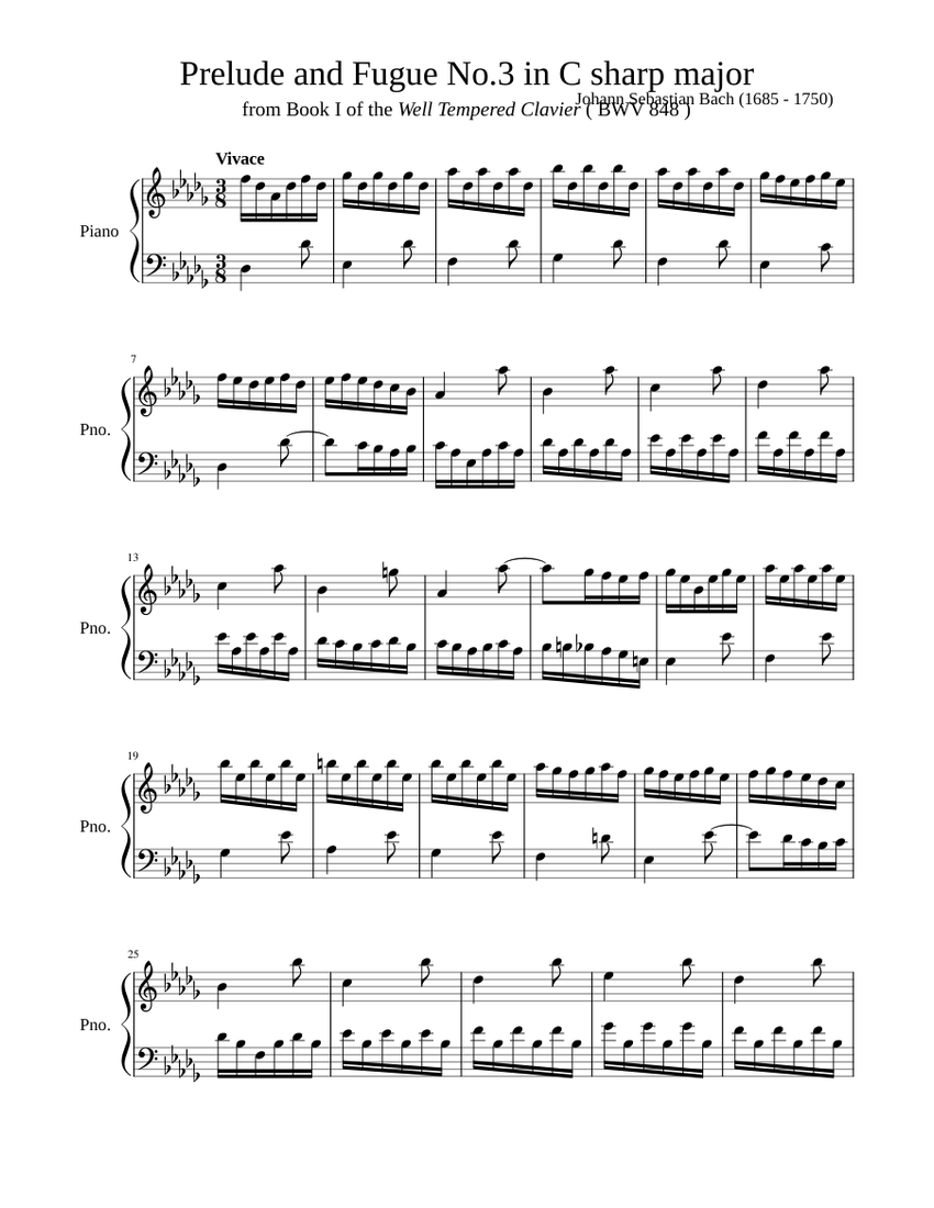 Prelude And Fugue In C Sharp Major Johann F S D ring Prelude And Prelude and fugue in c sharp major johann f s d ring prelude and