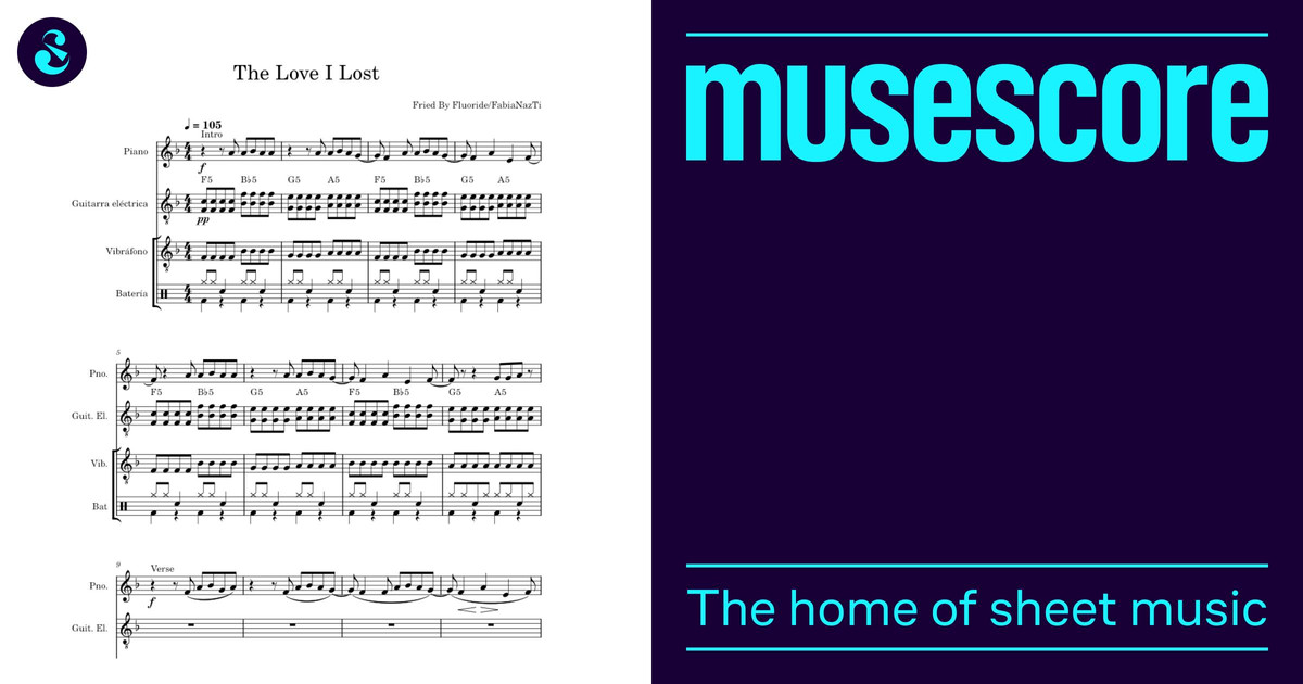 The Love I Lost/Fried By Fluoride Sheet Music with Chords for Piano ...