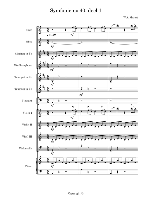Symphony No 40, 1 Mov., – Wolfgang Amadeus Mozart