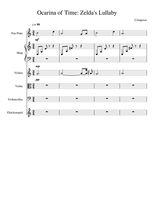Zelda Ocarina of Time: Zelda's Lullaby