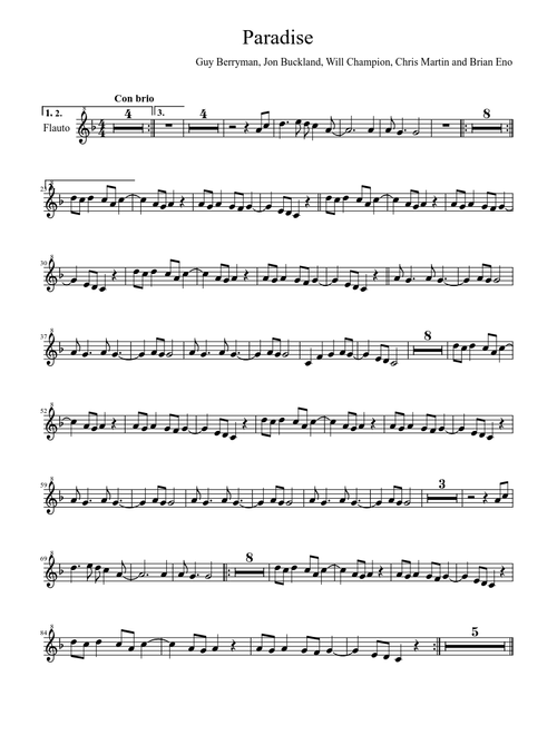Paradise - easy soprano recorder