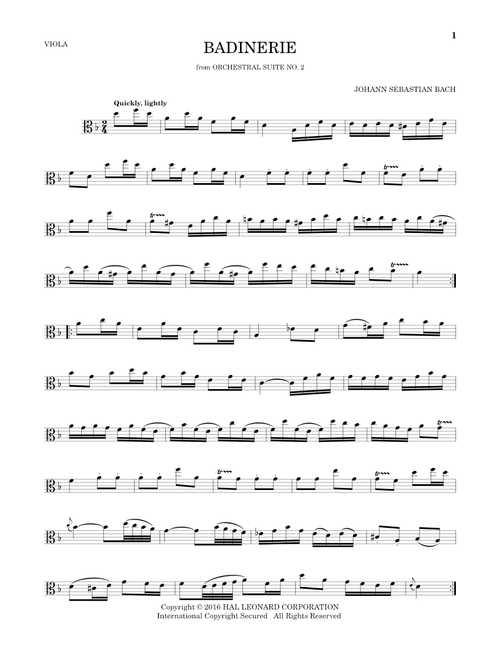 Badinerie (Suite No. 2) - Johann Sebastian Bach (Viola Solo)